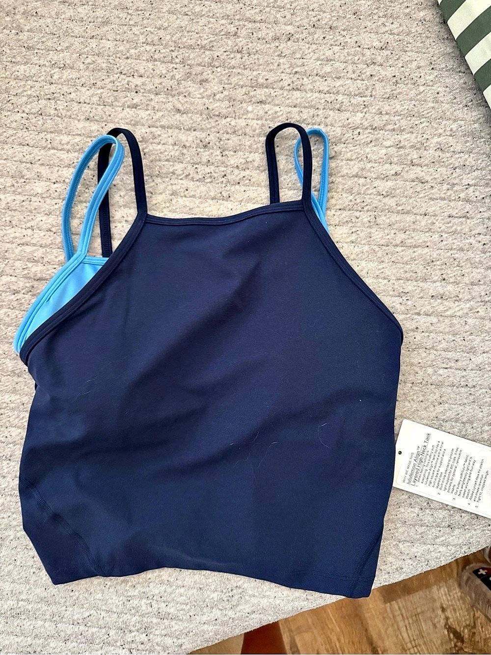 lululemon Align™ Layered High-Neck Tank Blue Size 8